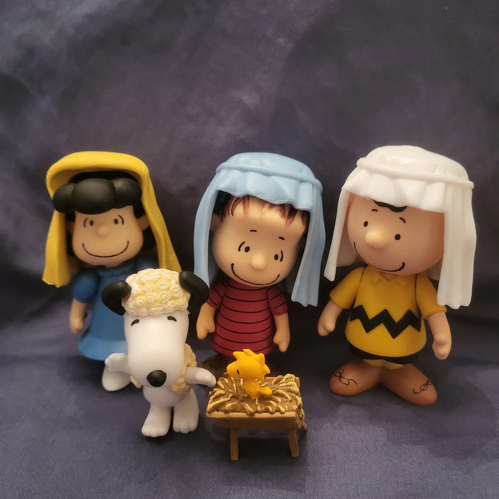 Peanuts Nativity Playset - Blue, Yellow, Red, White - Picture 1 of 10